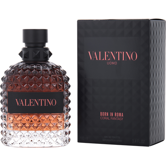 Valentino Uomo Born In Roma Coral Fantasy box and bottle