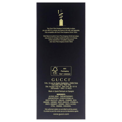 Gucci Flora Gorgeous Orchid Eau de Parfum for Women – 3.3 oz Refillable Spray