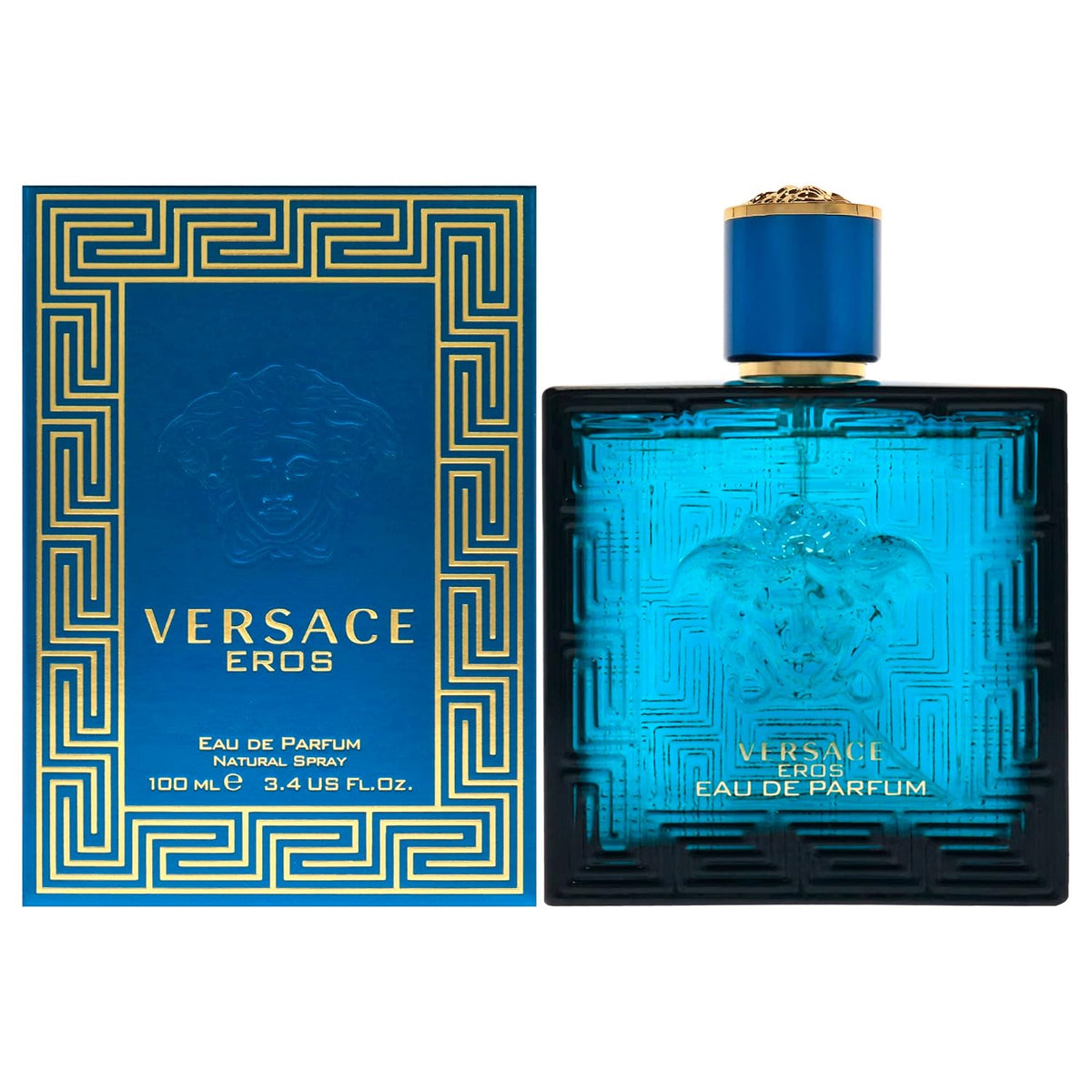 Versace Eros Eau de Parfum Spray for Men – 3.4 oz