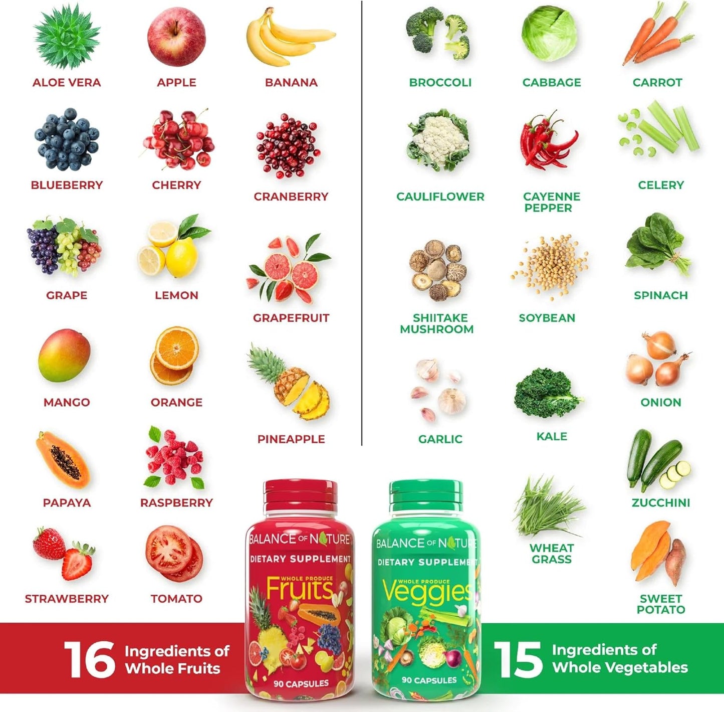 Balance of Nature Fruits & Veggies Supplement Set