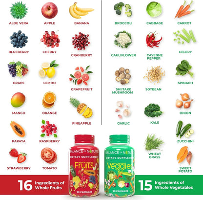 Balance of Nature Fruits & Veggies Supplement Set