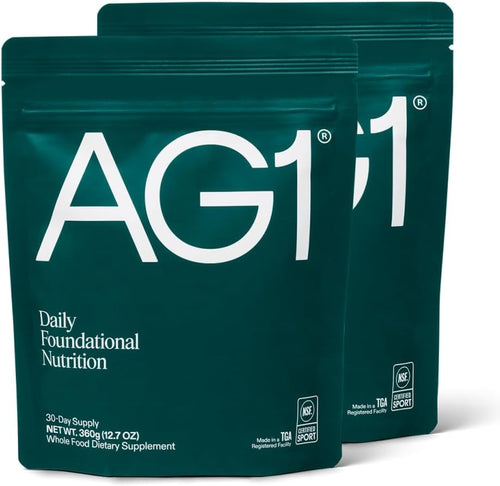 AG1 Greens Powder | 75 Vitamins + Probiotics 2 Pack